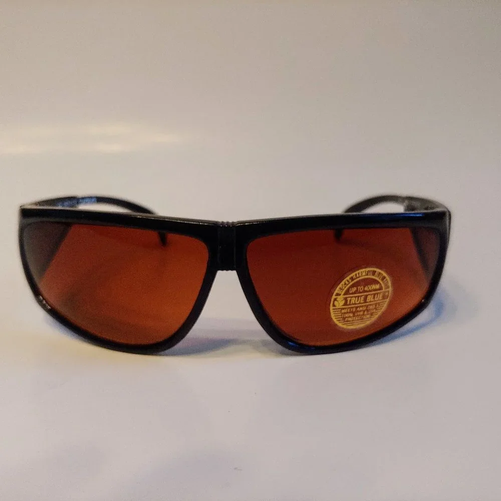 (NWT) Vintage 90's Kids Nylon Sun Wrapper Sports Sunglasses (M.Black)